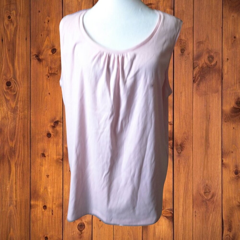 PRESWICK & MOORE 1X PINK SLEEVELESS TANK TOP CLASSIC PULLOVER CASUAL